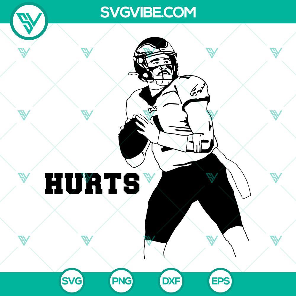 jalen hurts svg eagles hurts svg philadelphia eagles number one svg png dxf eps 7 mockup