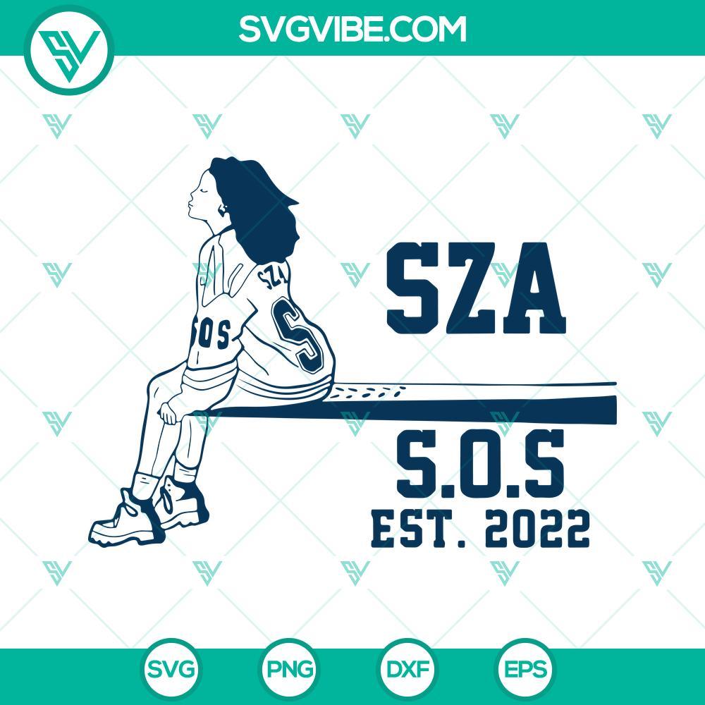 sza sos svg sos album svg sza north american tour 2023 svg png dxf eps 1 mockup