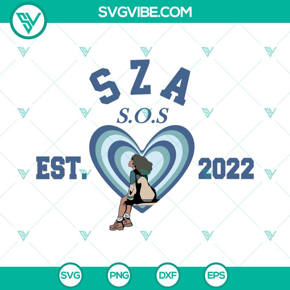 sza sos est 2022 svg sos album svg sza tour svg png dxf eps 3 mockup