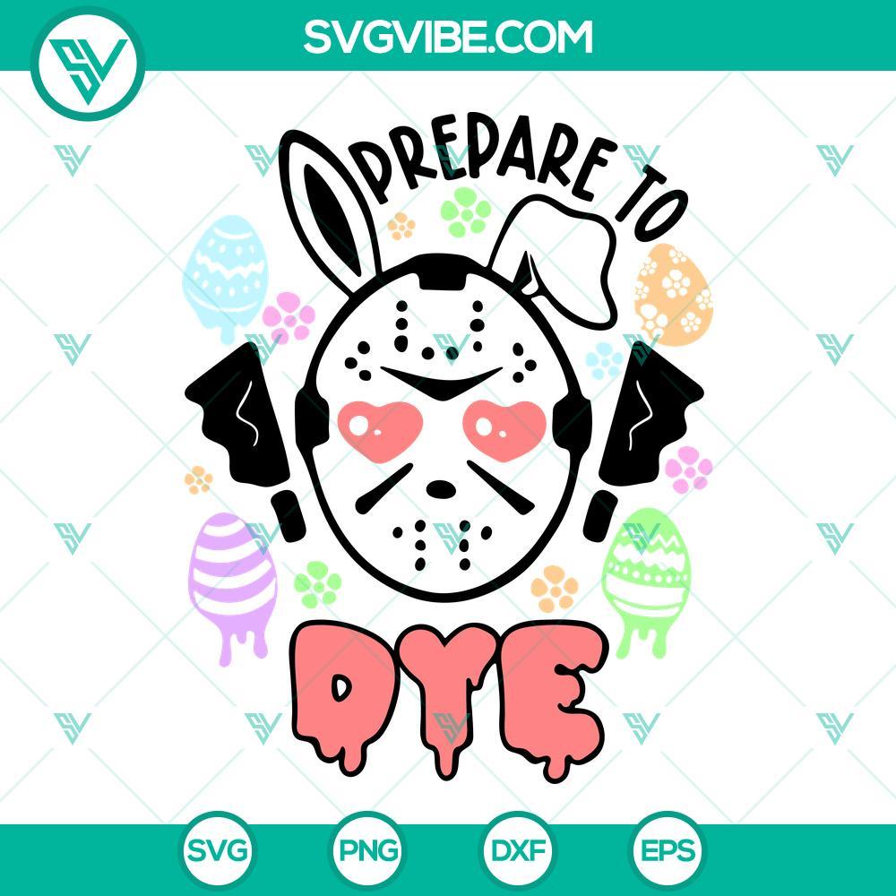 prepare to dye svg jason voorhees bunny svg horror easter svg png dxf eps cut files 10 mockup