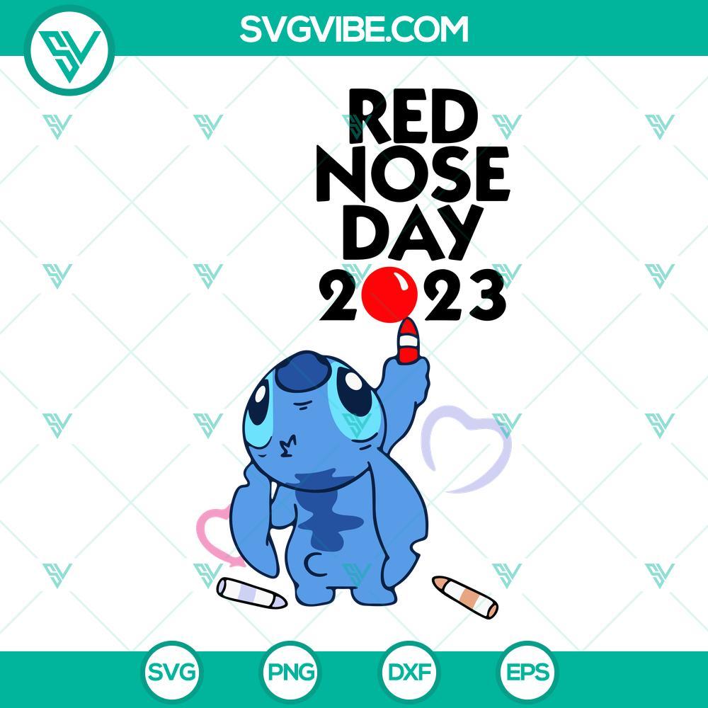 stitch red nose day 2023 svg png dxf eps digital download 1 mockup