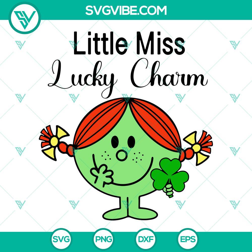 little miss lucky charm svg shamrock svg little miss patricks day svg png dxf eps instant download 10 mockup