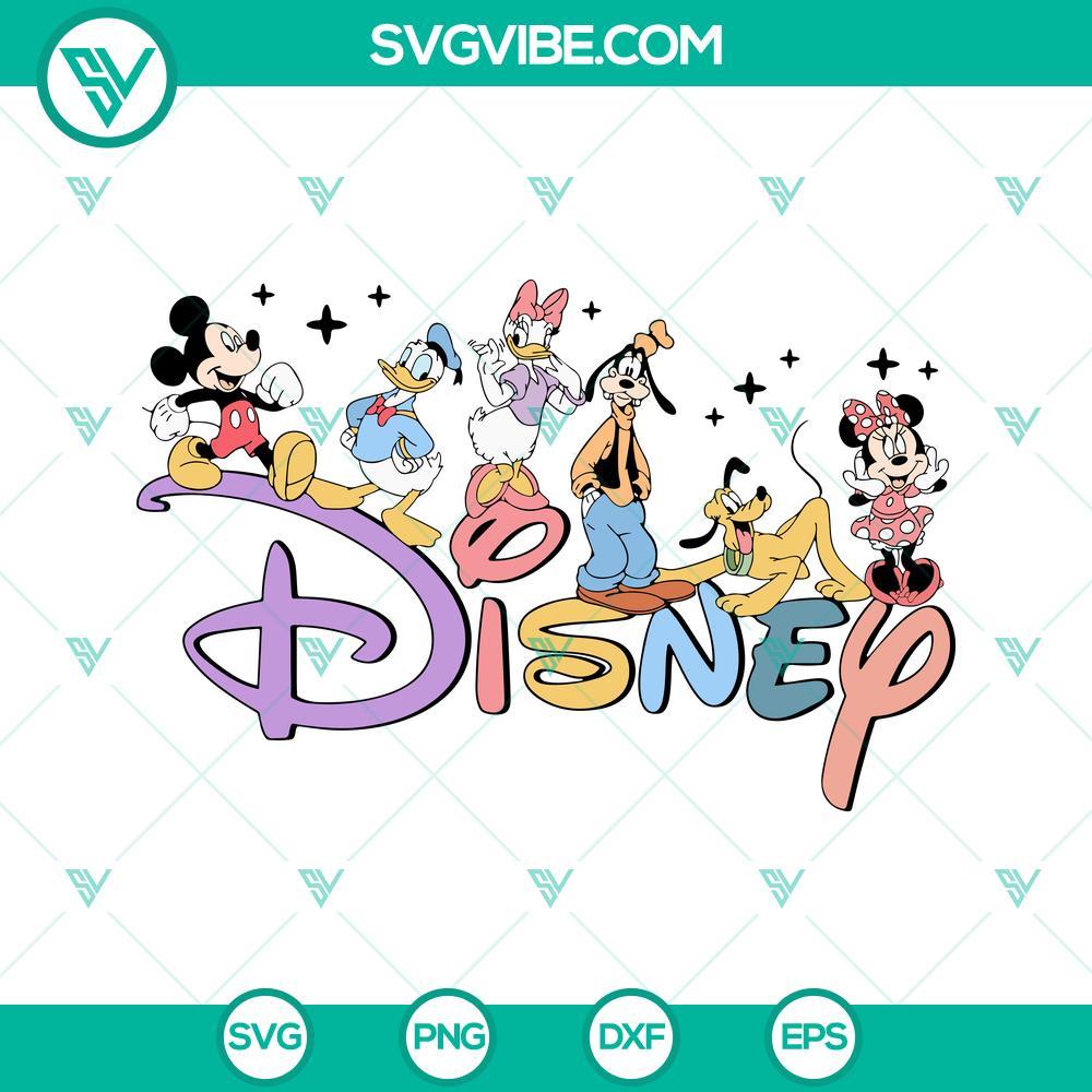 disney characters svg mickey mouse and friends svg disney family svg png dxf eps files for cricut 1 mockup