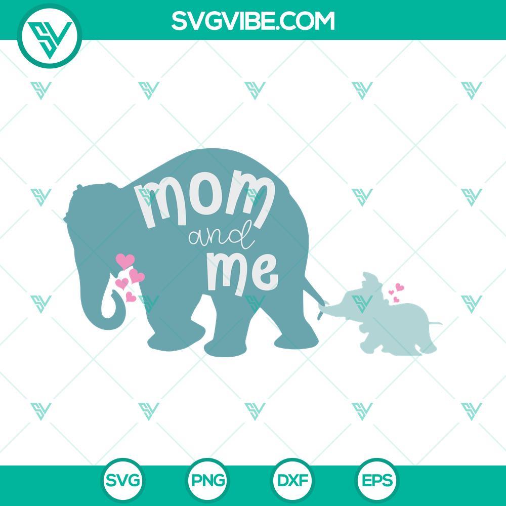 mom and me elephant svg elephant family mommy and baby svg dumbo svg cute mother s day svg png dxf eps digital download 9 mockup