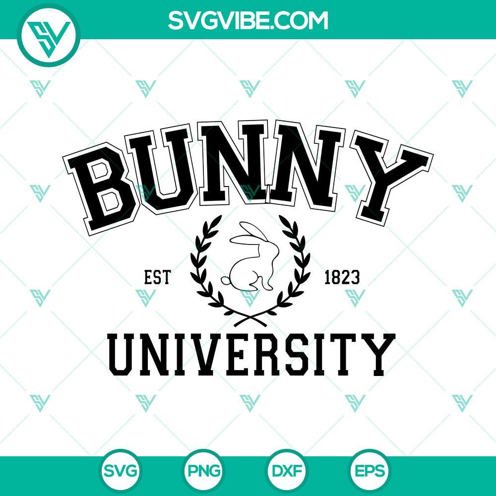 bunny university svg funny easter svg png dxf eps files for cricut 5 mockup