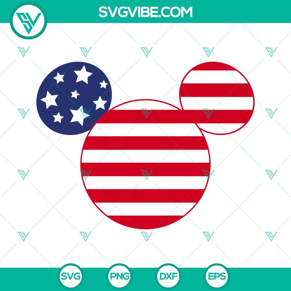 mickey and minnie ears stars and stripes svg usa flag svg patriotic svg disney 4th of july svg png dxf eps 1 mockup