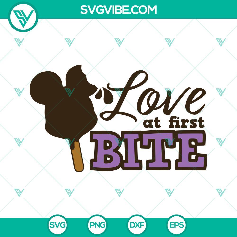 love at first bite disney snack svg mickey cream svg disney food and drinks svg disneyland vacation svg png dxf eps 2 mockup