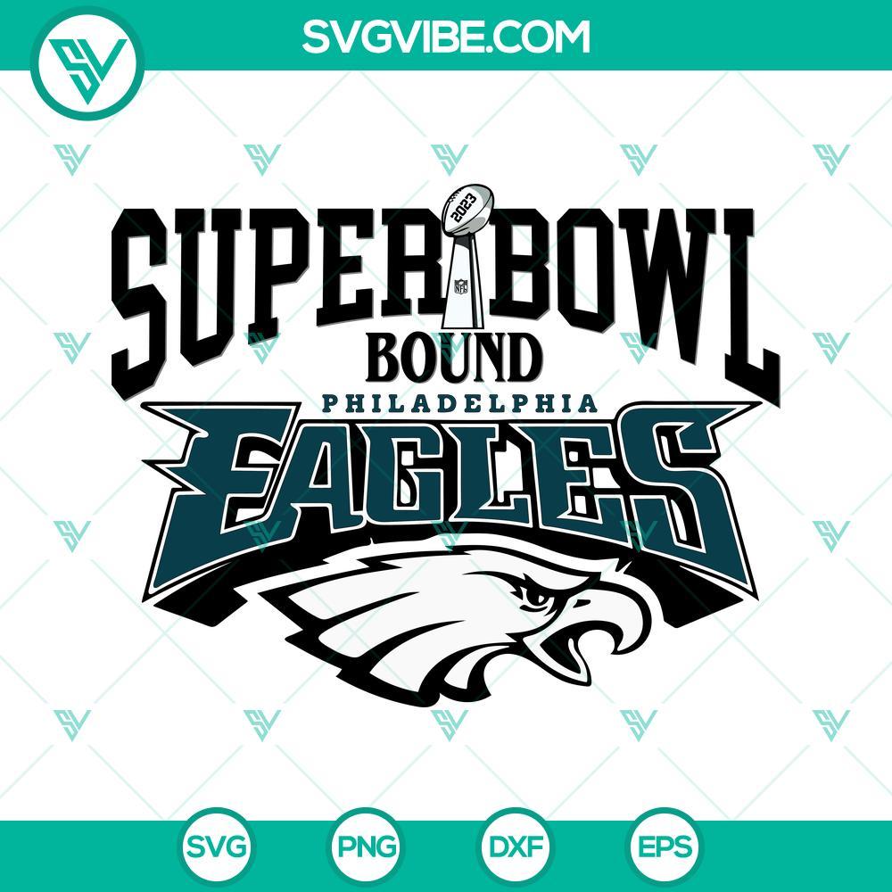 super bowl bound philadelphia eagles svg super bowl 2023 champions svg png dxf eps 9 mockup