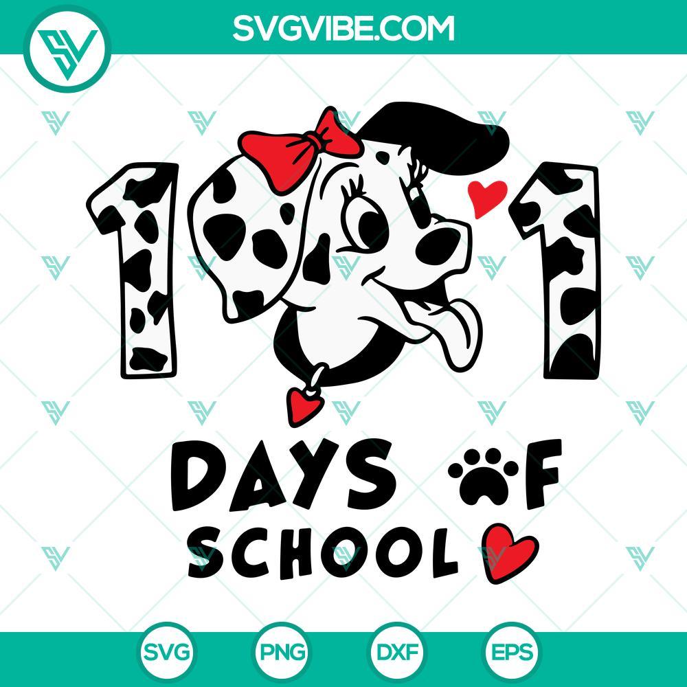 101 days of school svg dalmatian svg kindergarten svg png dxf eps print cut file 10 mockup