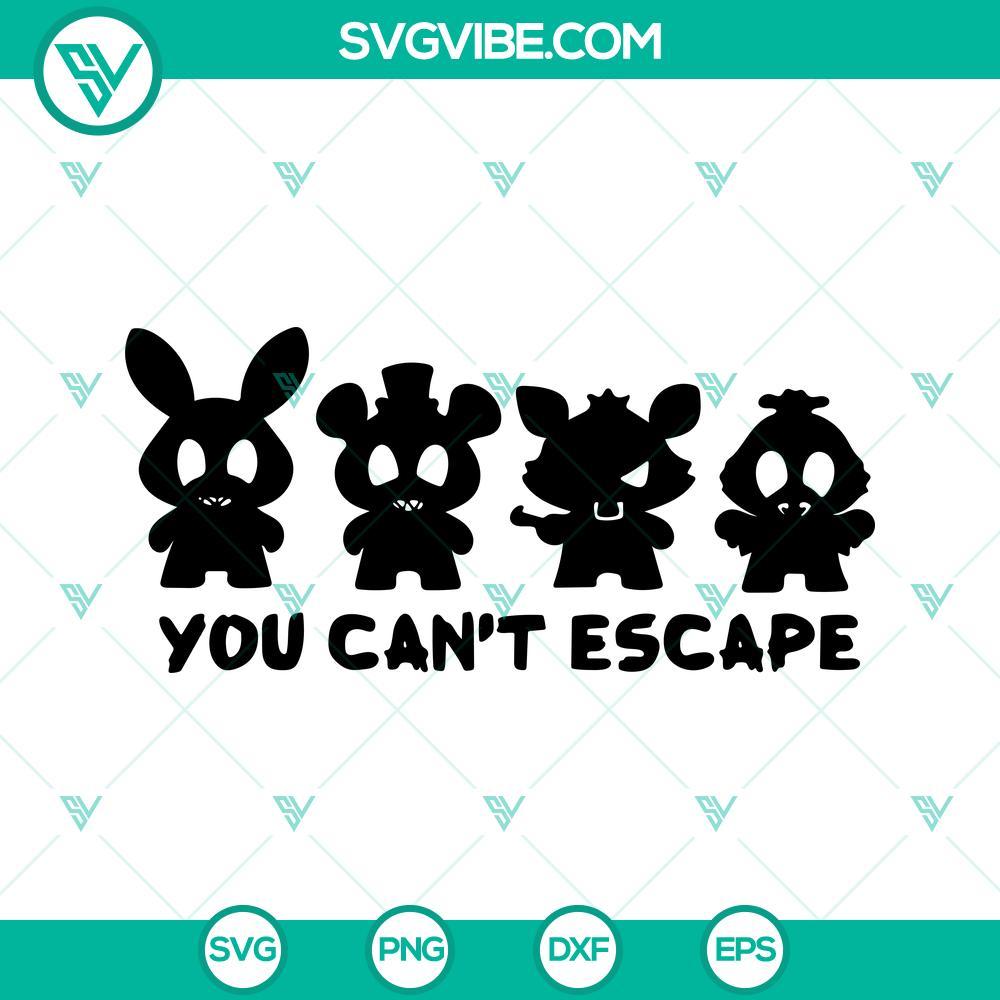 you can t escape svg fnaf svg freddy bonnie chica foxy svg five nights at freddy s svg 2 mockup