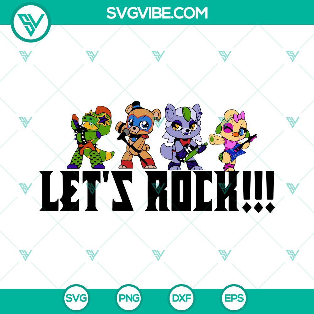 let s rock svg fnaf glamrock band svg five nights at freddys svg png dxf eps files 7 mockup