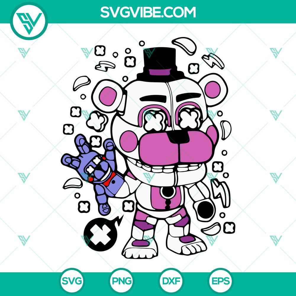 funtime freddy svg freddy fazbear pizza svg glam bear svg fnaf svg png dxf eps 3 mockup