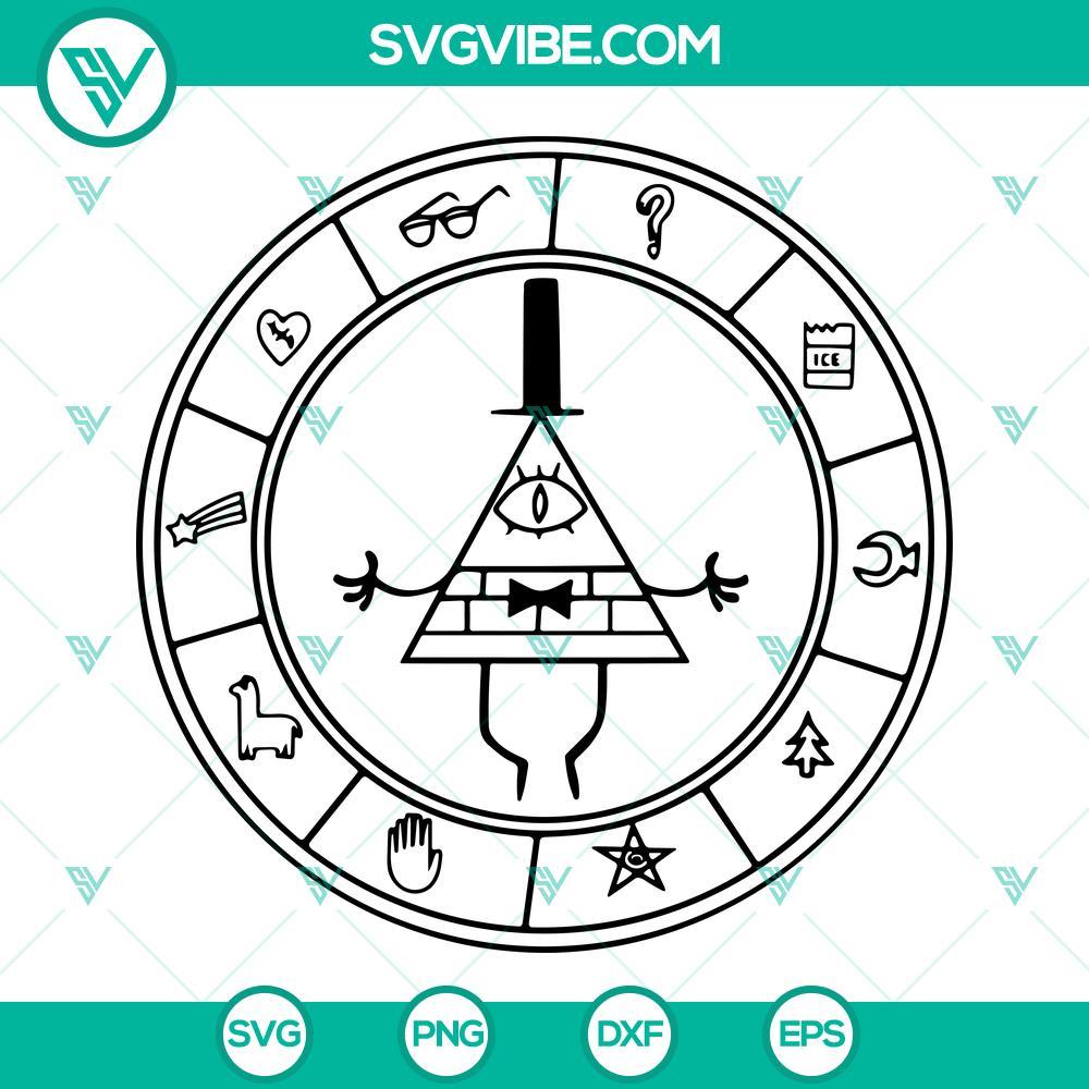 bill cipher svg gravity falls png dxf eps files for cricut 5 mockup