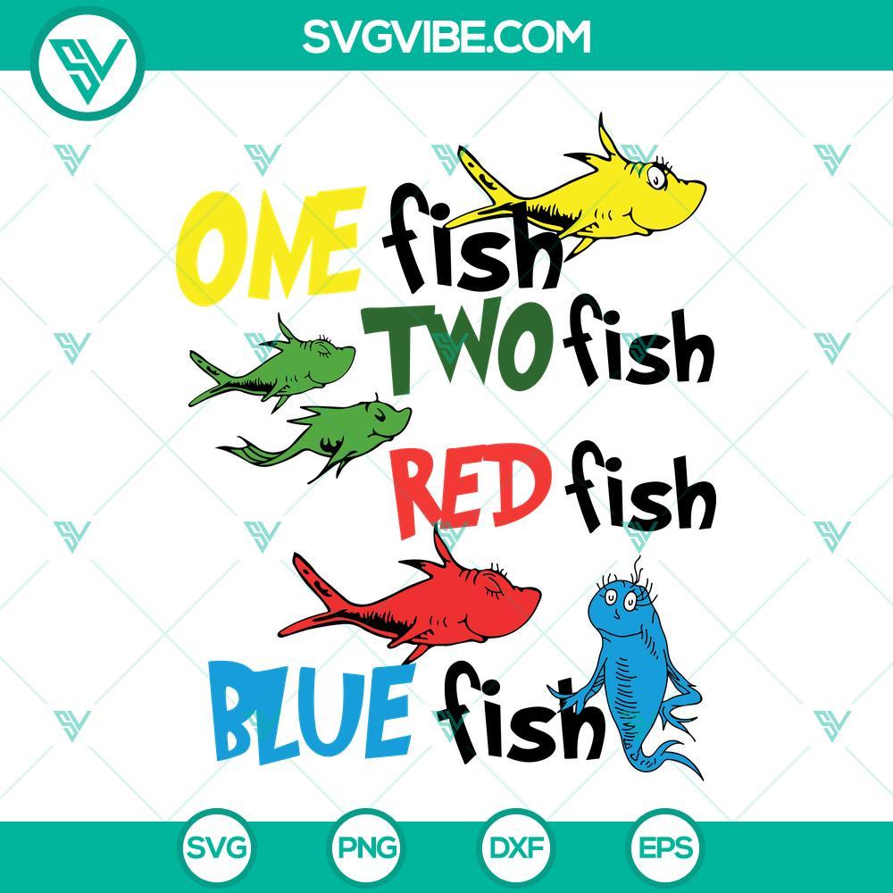 one fish two fish red fish blue fish svg dr seuss svg read across america svg 7 mockup