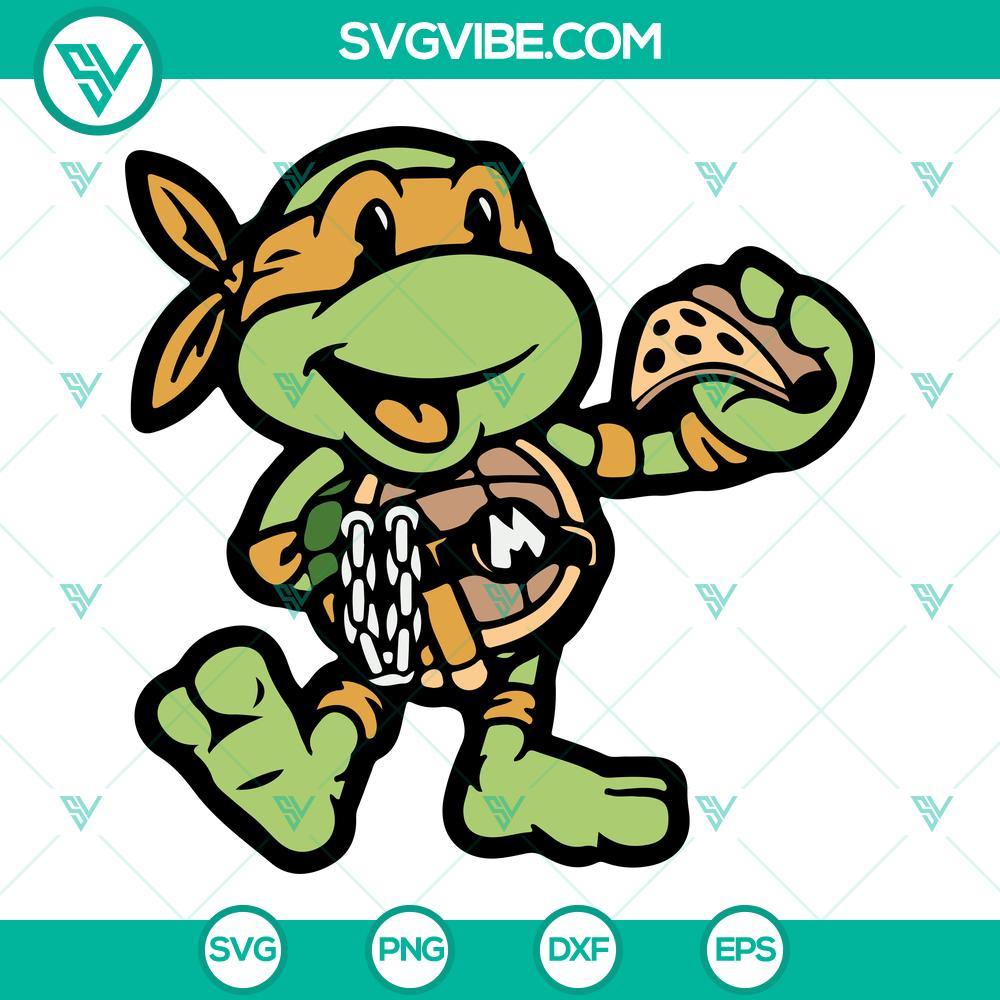 michelangelo ninja turtle pizza svg tmnt leonardo svg png dxf eps cut files 6 mockup