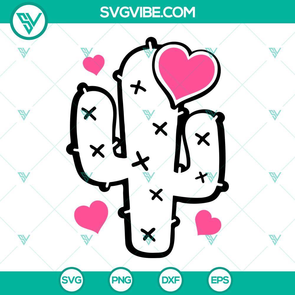 cactus with heart svg cactus valentine s day svg cut files 9 mockup