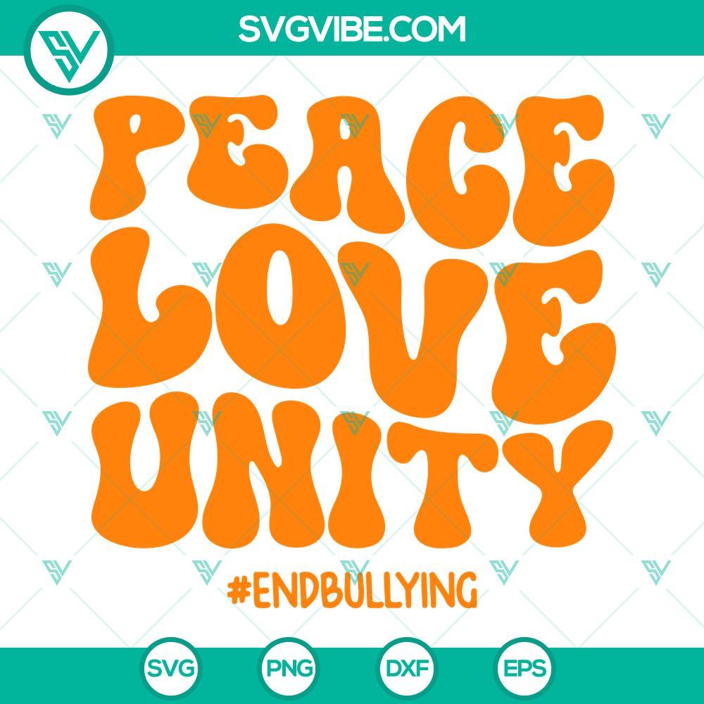 unity day svg peace love unity svg end bullying svg 3 mockup