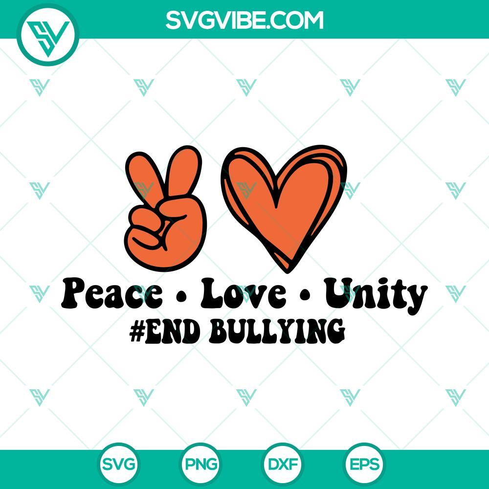 unity day svg bundle peace love unity svg end bullying svg stop bullying svg 3 mockup