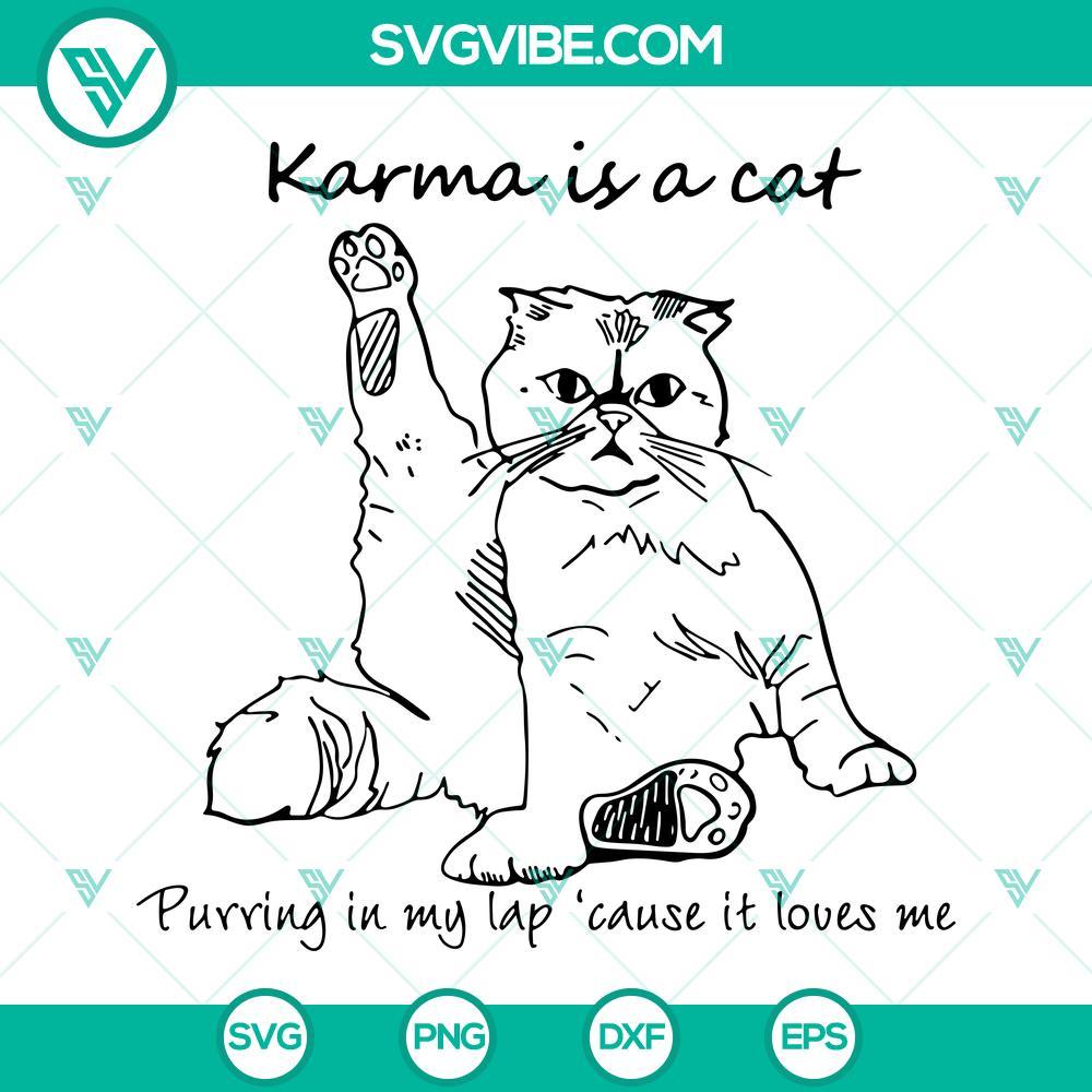 karma is a cat svg purring in my lap svg taylor swift svg eras tour svg png dxf eps cricut files 9 mockup