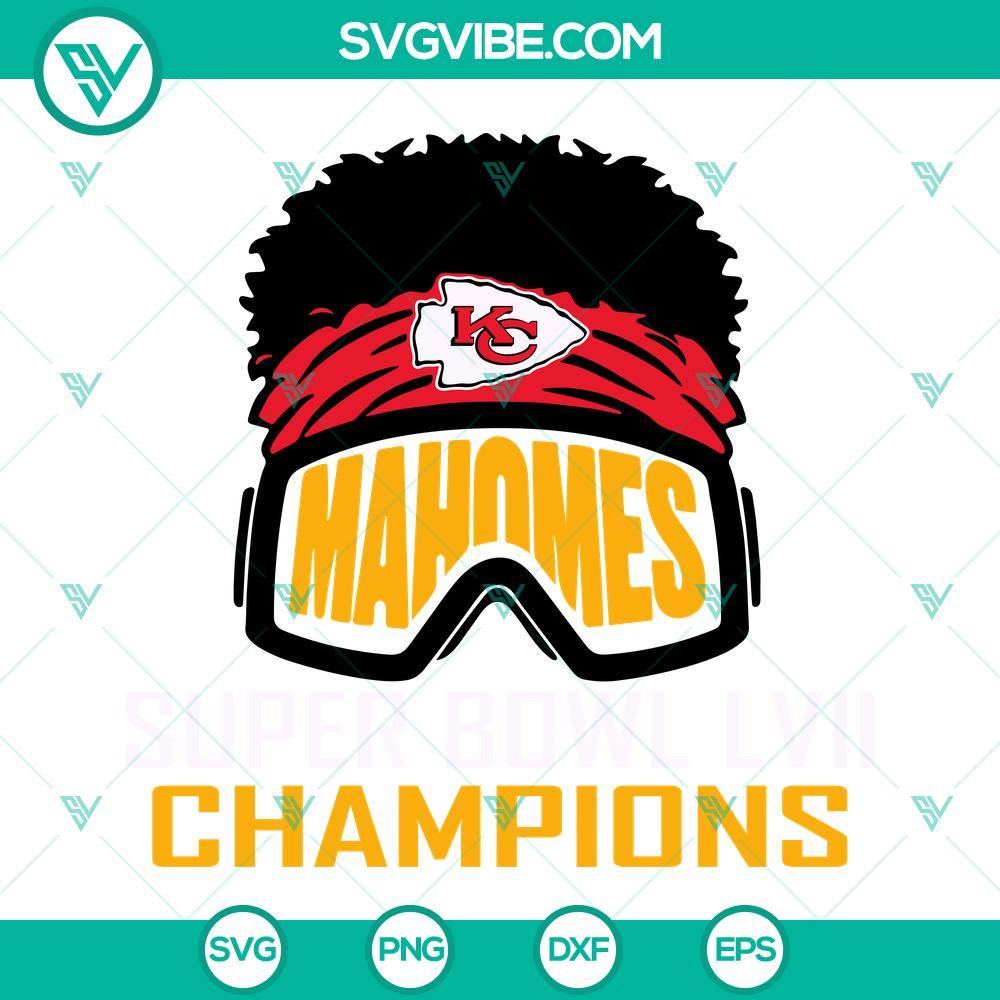 patrick mahomes svg kansas city chiefs super bowl lvii 2023 champions svg png dxf eps 6 mockup