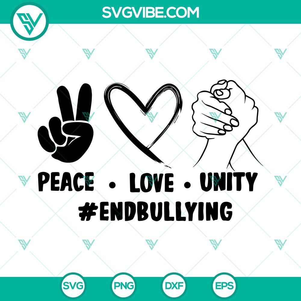 peace love unity svg end bullying svg anti bullying svg unity day svg 8 mockup