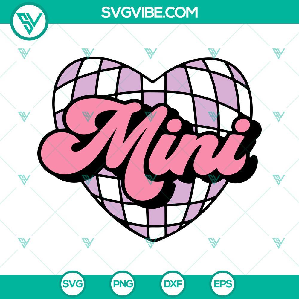 mama and mini svg bundle disco ball heart svg mama mini valentines svg png dxf eps 1 mockup