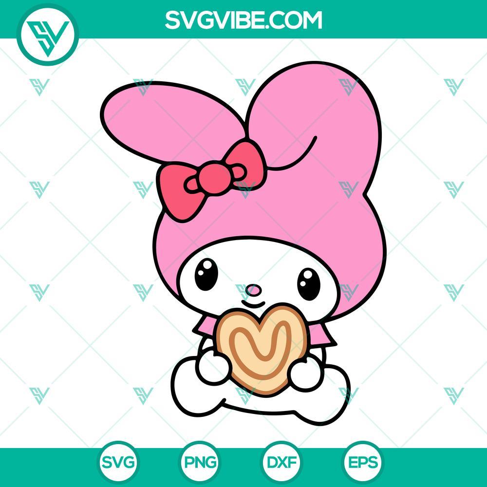 kuromi and melody with concha svg hello kitty concha bread svg png dxf eps files 6 mockup