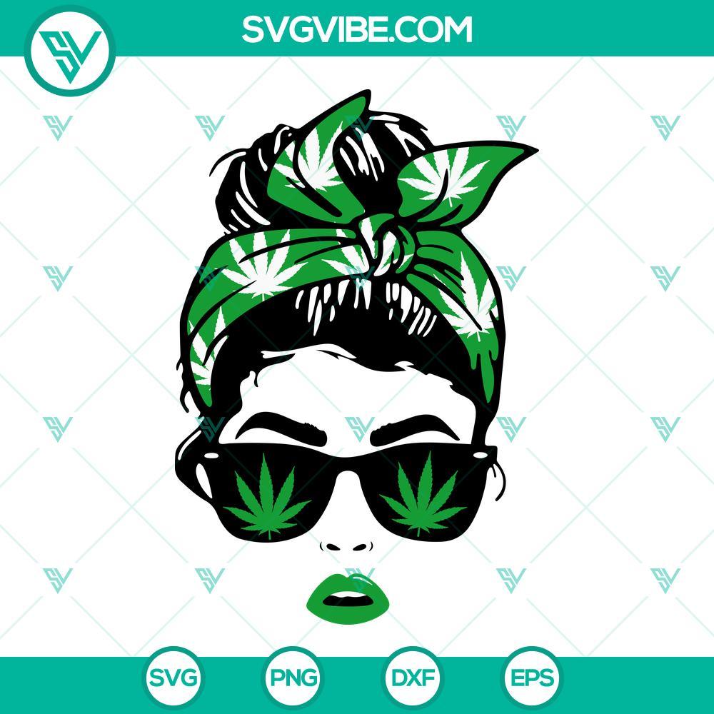 weed mom svg marijuana svg cannabis messy bun svg mom life svg png dxf eps files 8 mockup