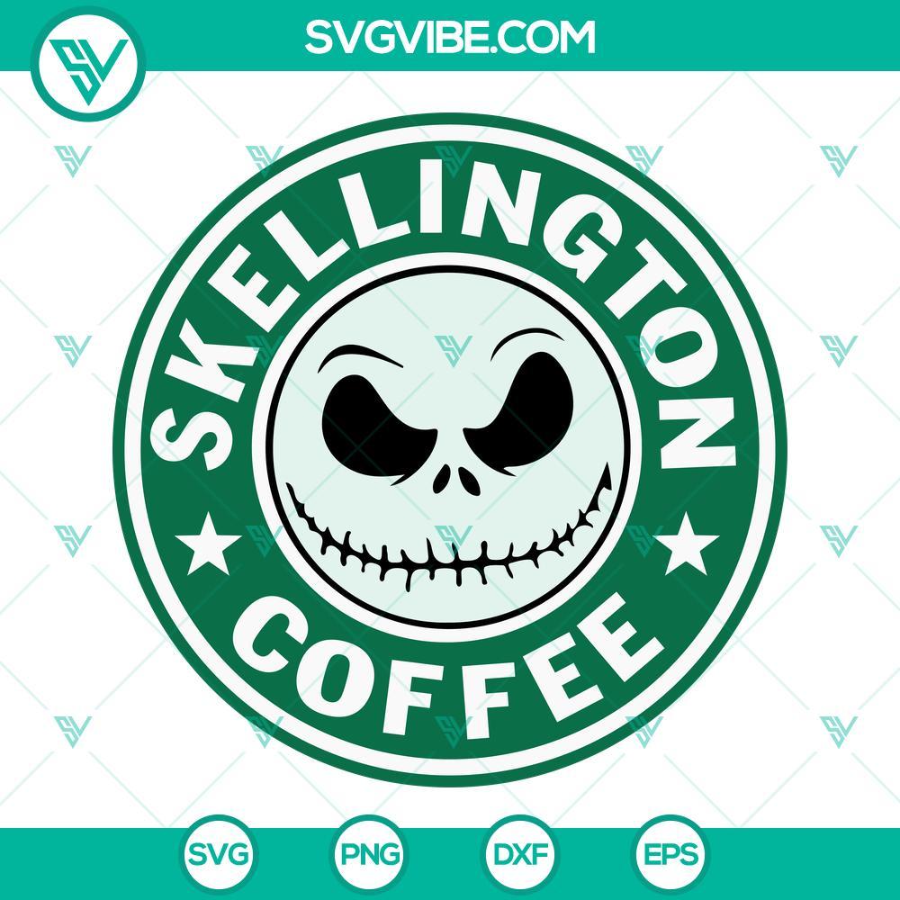 skellington coffee svg bundle nightmare before christmas coffee svg jack and sally starbucks svg png dxf eps 10 mockup