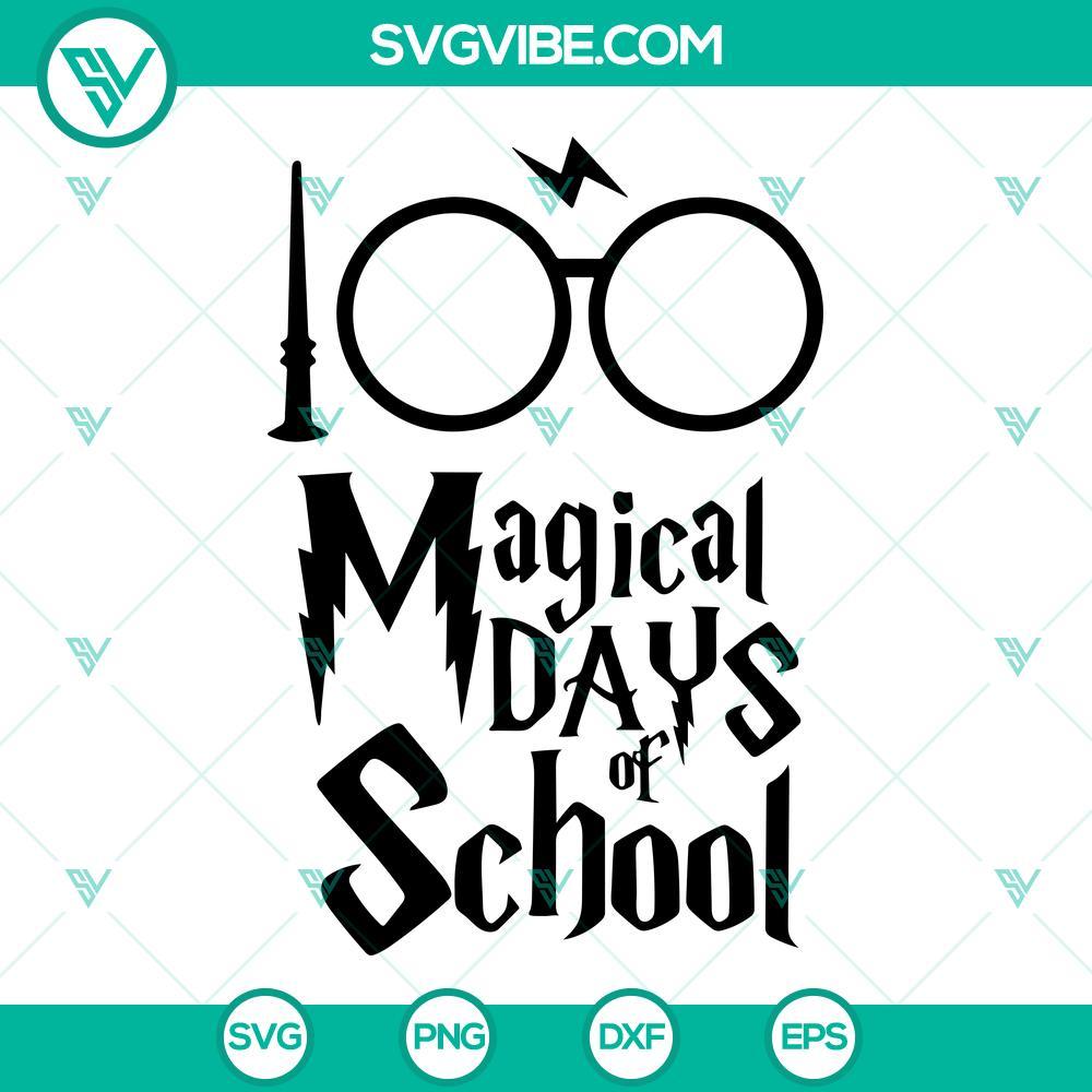 100 magical days of school svg 100th day of school svg harry potter 100 days svg 2 mockup