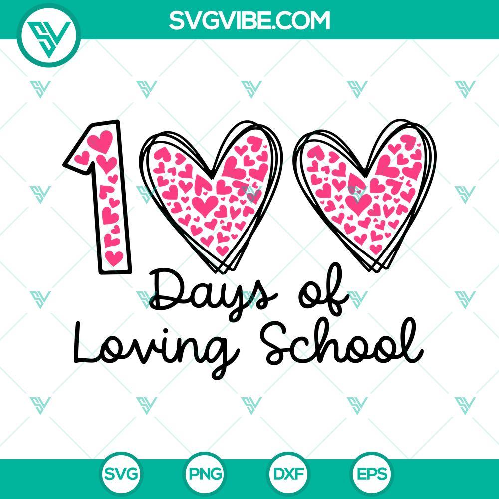 100 days of loving school svg 100 leopard hearts svg 100 days of school svg cut files 2 mockup