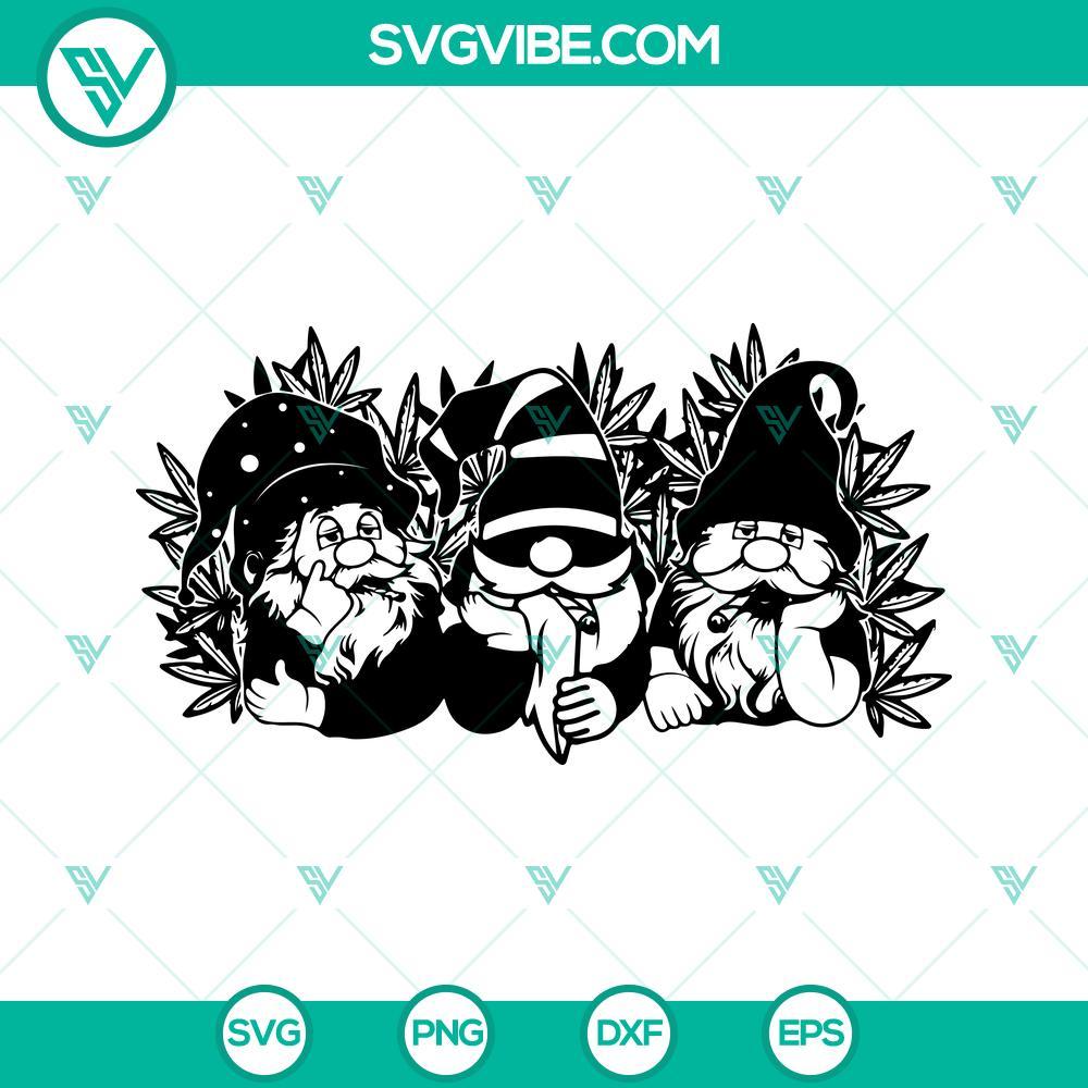 3 gnomes smoking weed svg high marijuana stencil svg 420 svg cannabis svg png dxf eps cut files 9 mockup