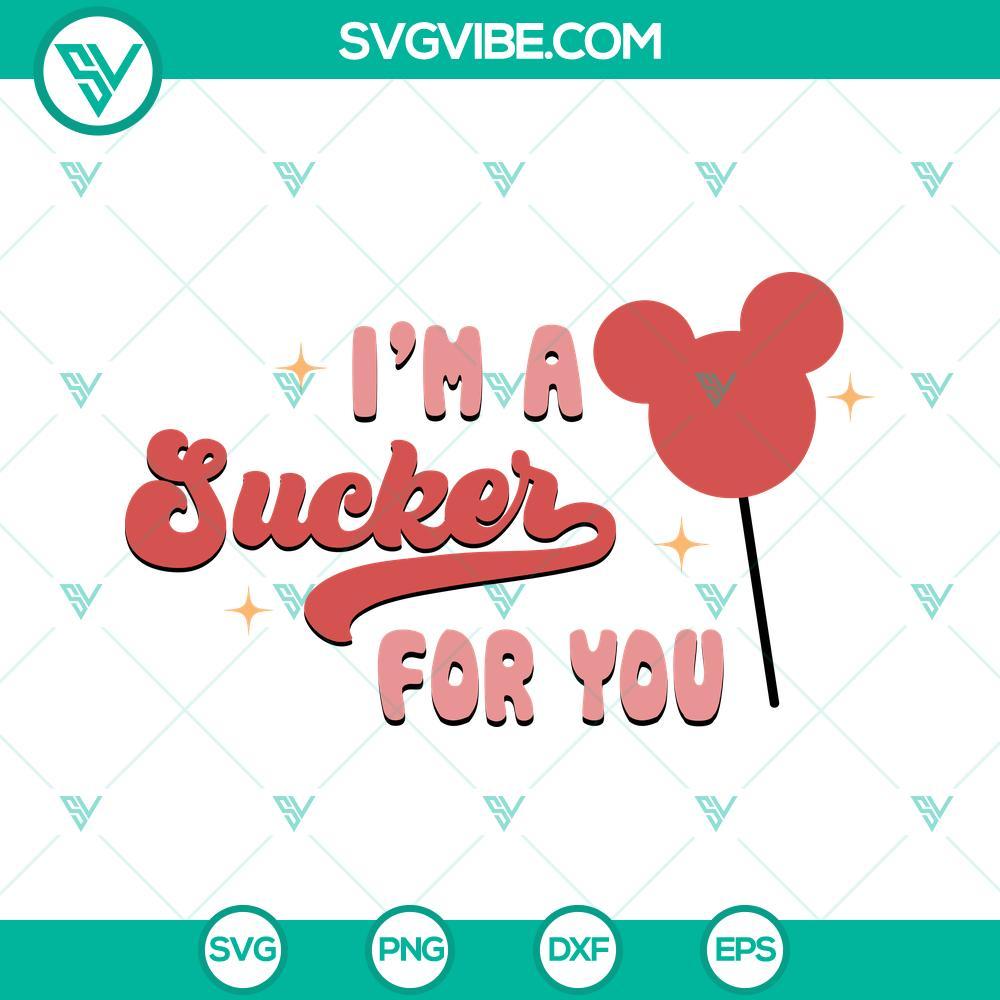 i m a sucker for you svg mickey lollipop svg retro valentine svg valentine s day svg png dxf eps files 3 mockup