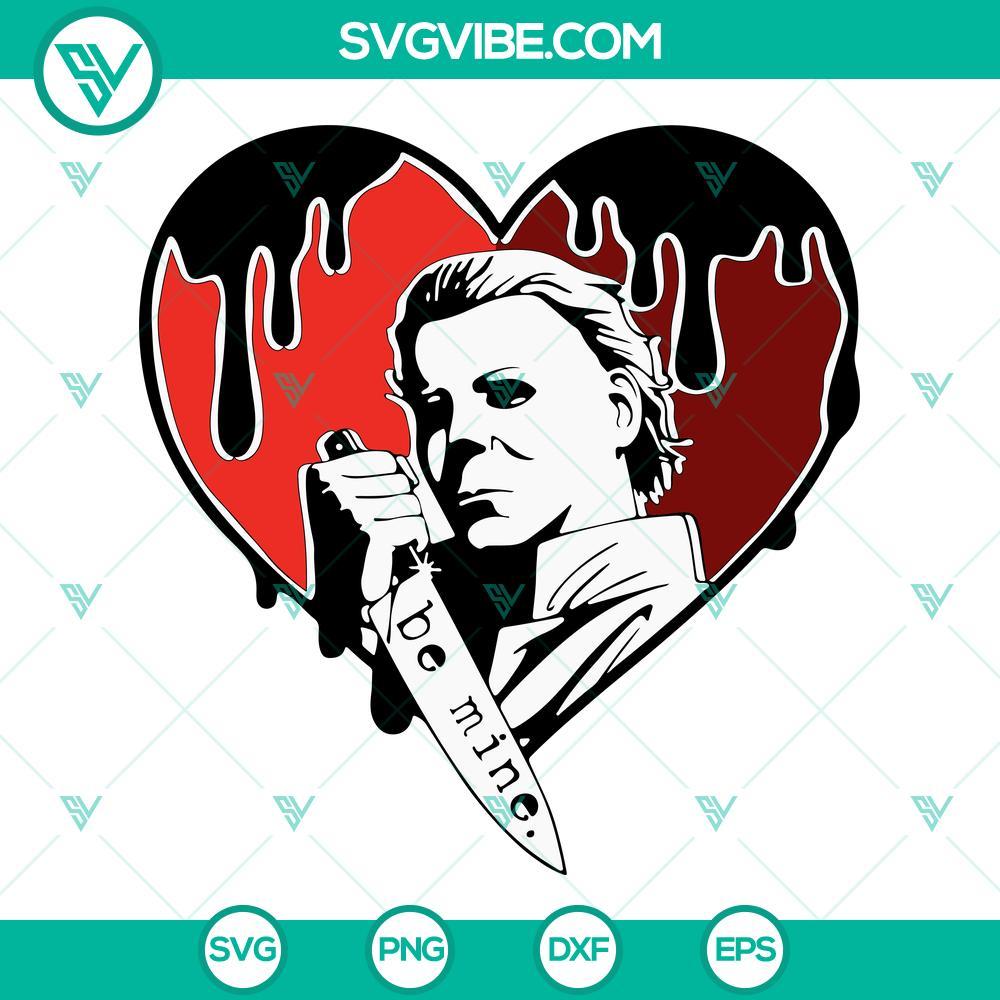 be mine michael myers svg valentines day horror svg png dxf eps 1 mockup