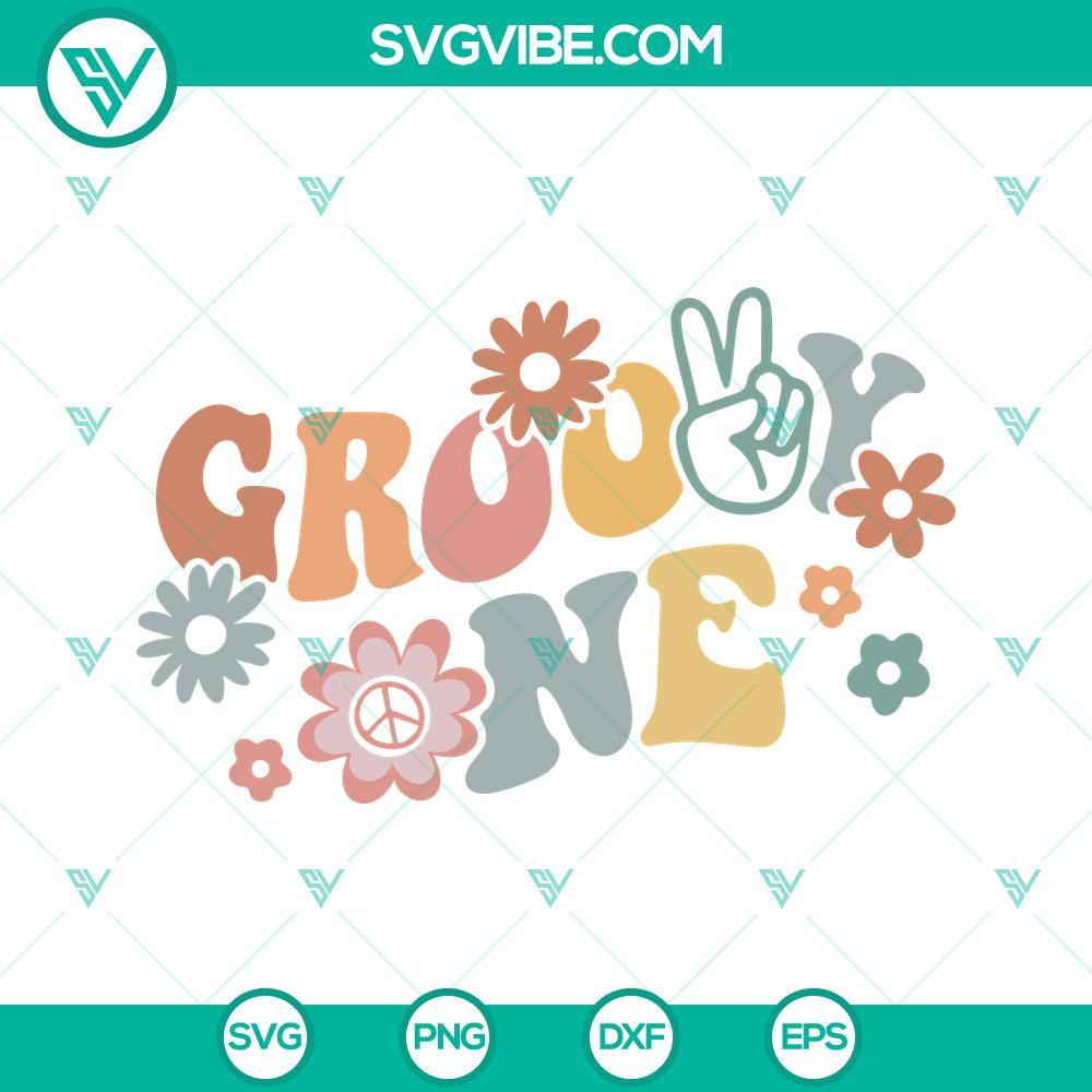 groovy one svg first birthday svg 1st birthday svg hippie birthday svg png dxf eps 5 mockup