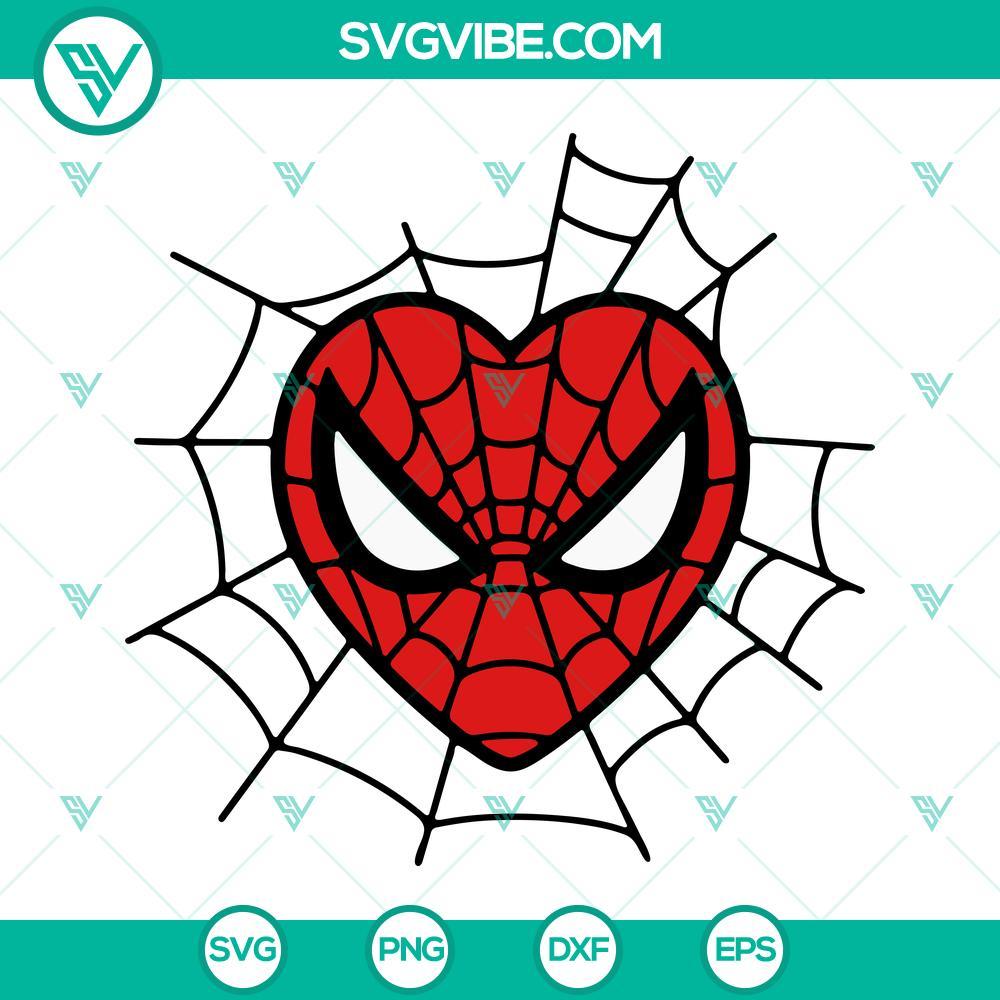 spiderman face heart svg bundle amazing mom spiderman svg marvel super hero svg png dxf eps 1 mockup