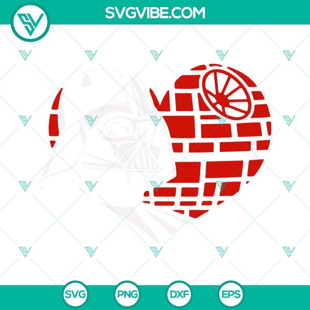 darth vader in heart with death star svg star wars valentine s day svg cut files 3 mockup