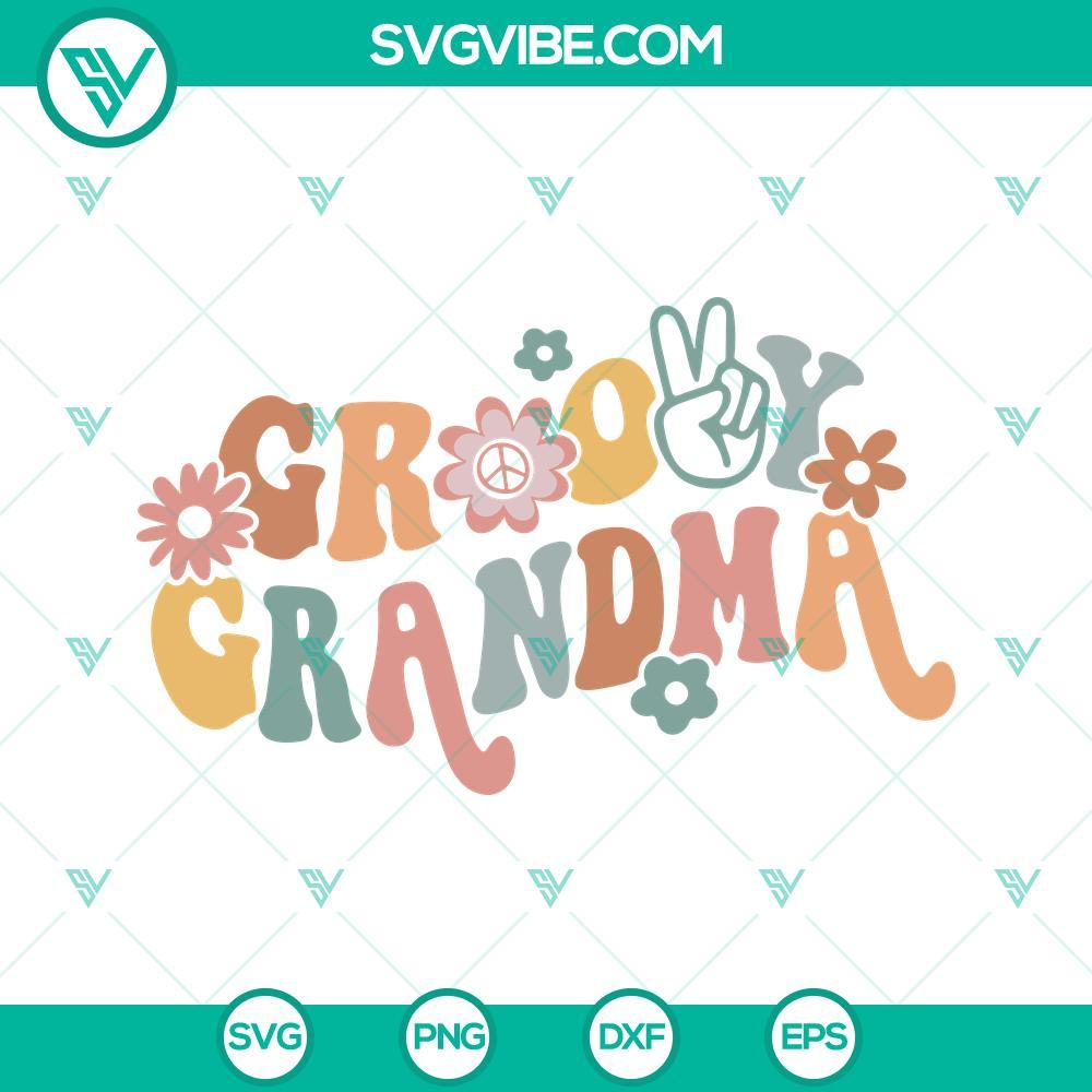 groovy grandma svg retro grandma svg boho flower svg hippie family svg png dxf eps cricut files 2 mockup