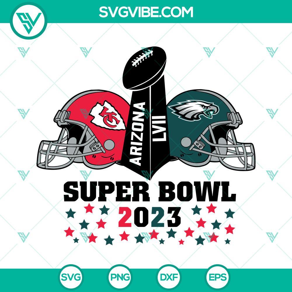 super bowl 2023 svg kansas city chiefs vs philadelphia eagles svg superbowl lvii svg 9 mockup