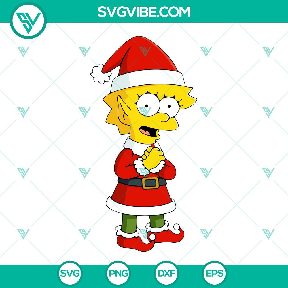 elf lisa simpson santa hat svg lisa simpson christmas svg 1 mockup