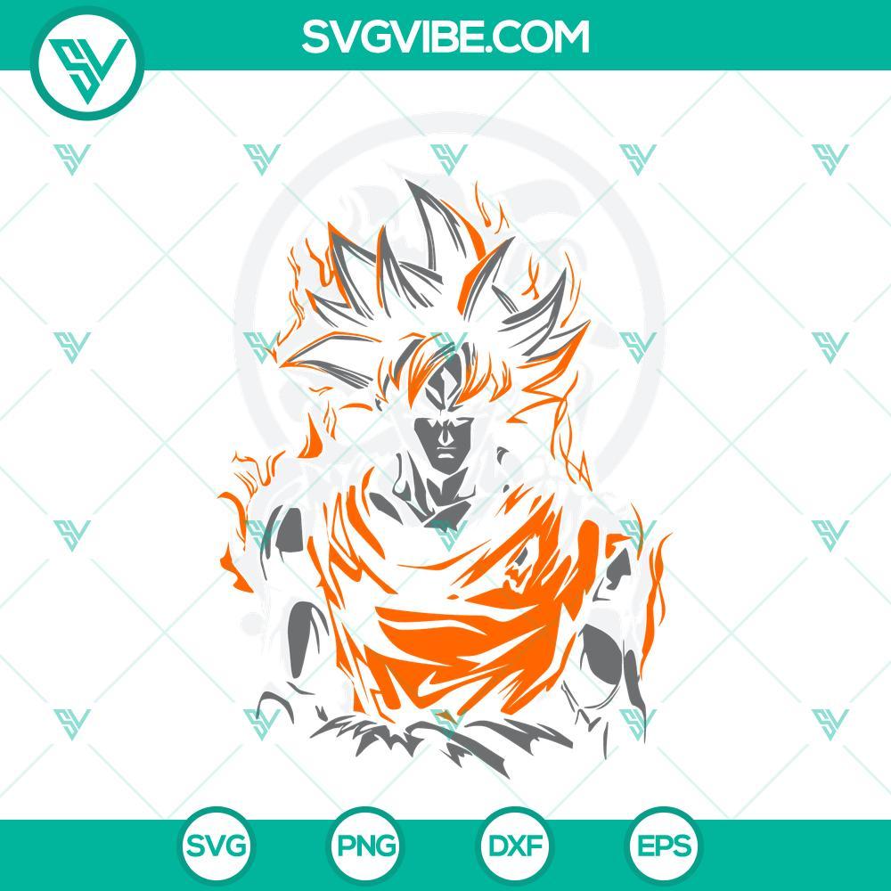 songoku svg dragon ball super svg png dxf eps cricut 1 mockup