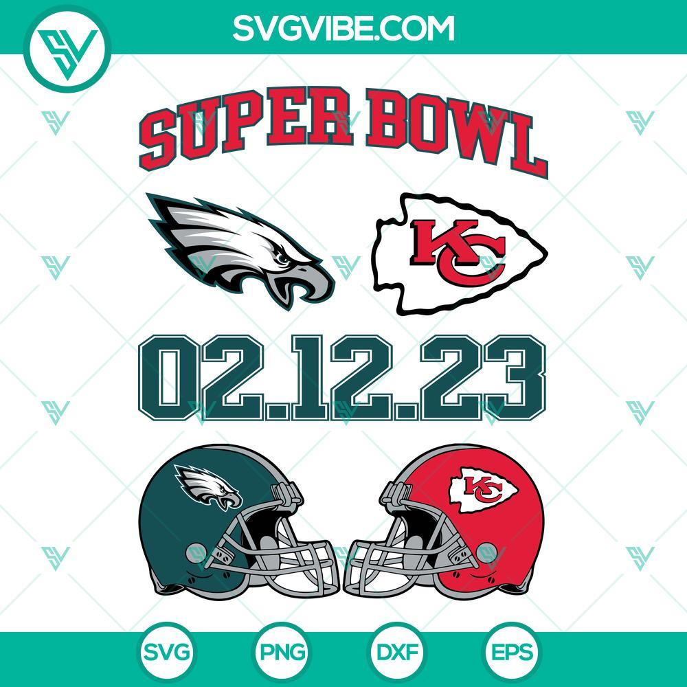 eagles vs chiefs super bowl lvii 2023 svg super bowl 2023 svg eagles vs chiefs svg 6 mockup