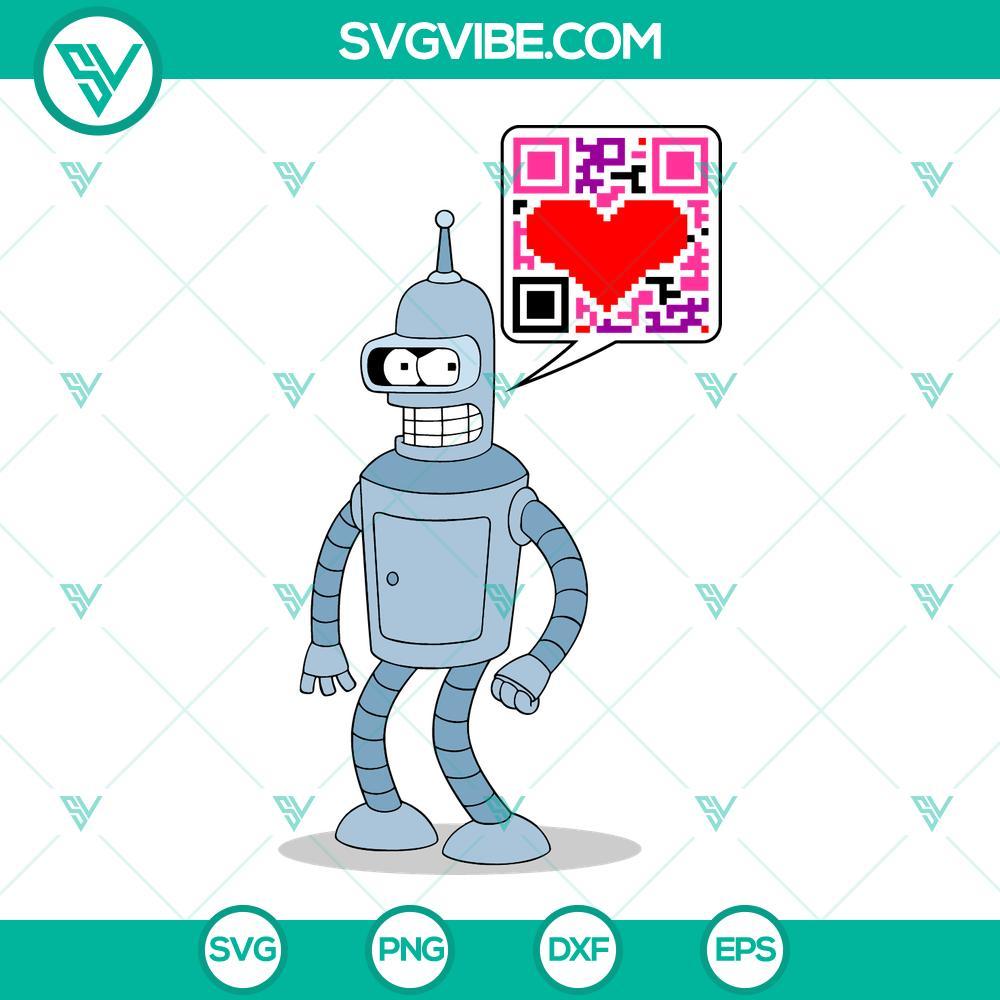 bender futurama valentine svg cartoon robot valentines day svg 8 mockup