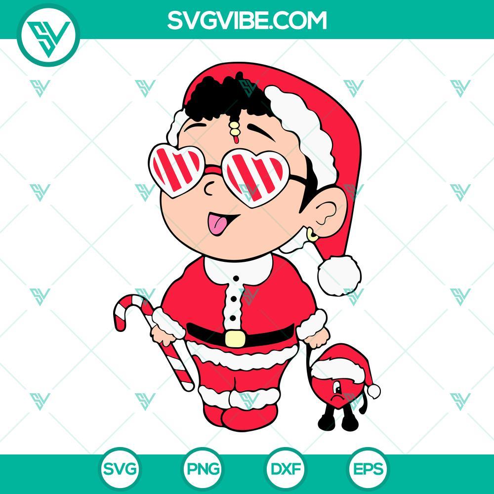 bad bunny baby benito christmas svg baby benito santa hat svg bad bunny sad heart christmas svg 1 mockup