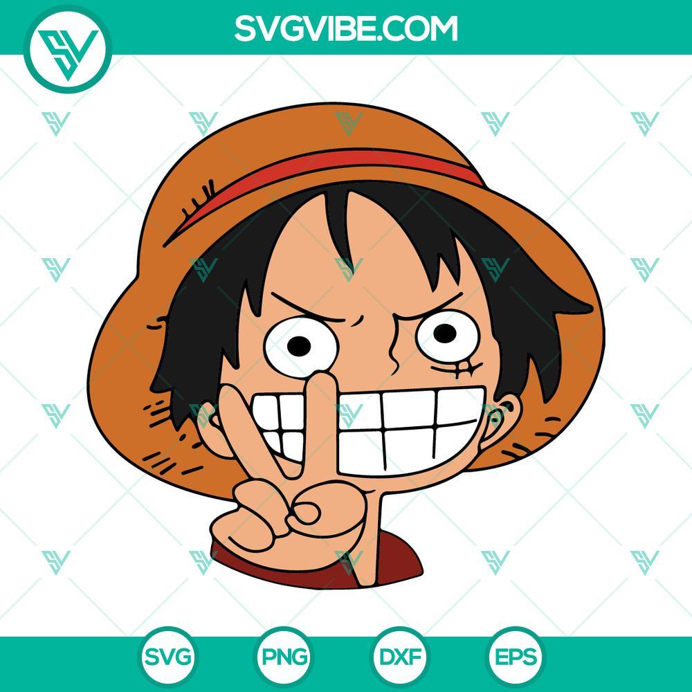 luffy chibi svg one piece svg png dxf eps cricut 1 mockup