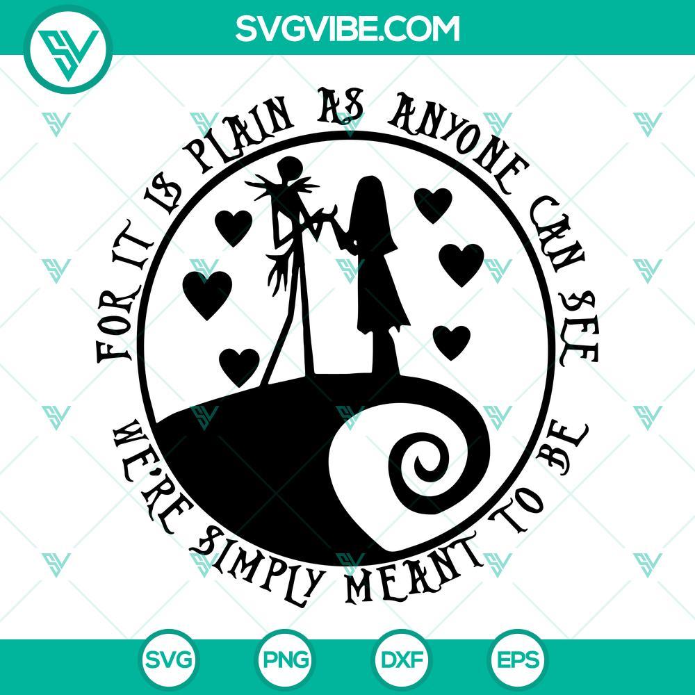 jack and sally svg we re simply meant to be svg nightmare before christmas svg 5 mockup