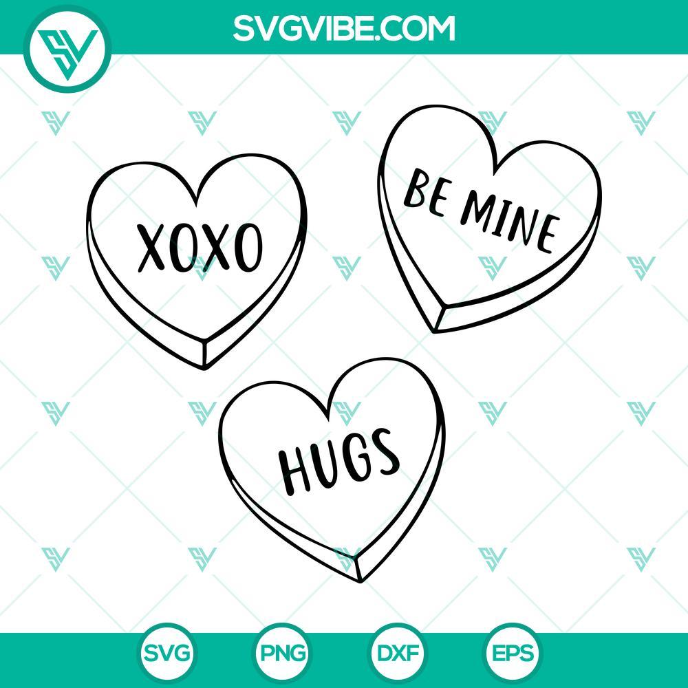 candy hearts svg valentines day svg conversation hearts svg xoxo svg be mine svg hugs svg 10 mockup