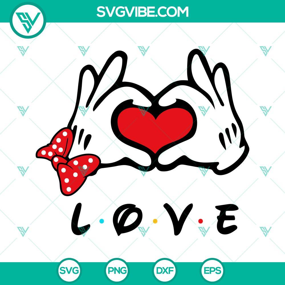 mickey mouse heart hands love svg mickey and minnie valentine s day svg png dxf eps 1 mockup