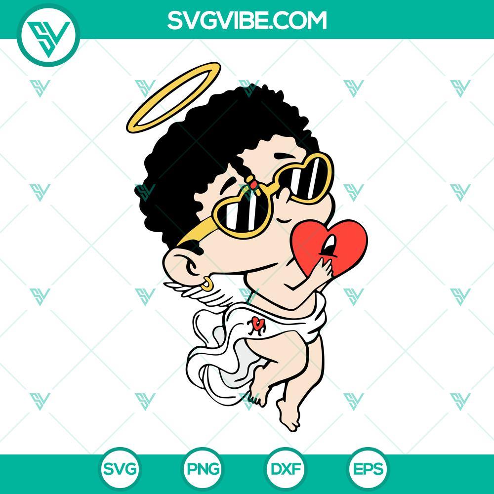 baby benito angel svg bad bunny heart svg bad bunny cupid valentine svg 4 mockup