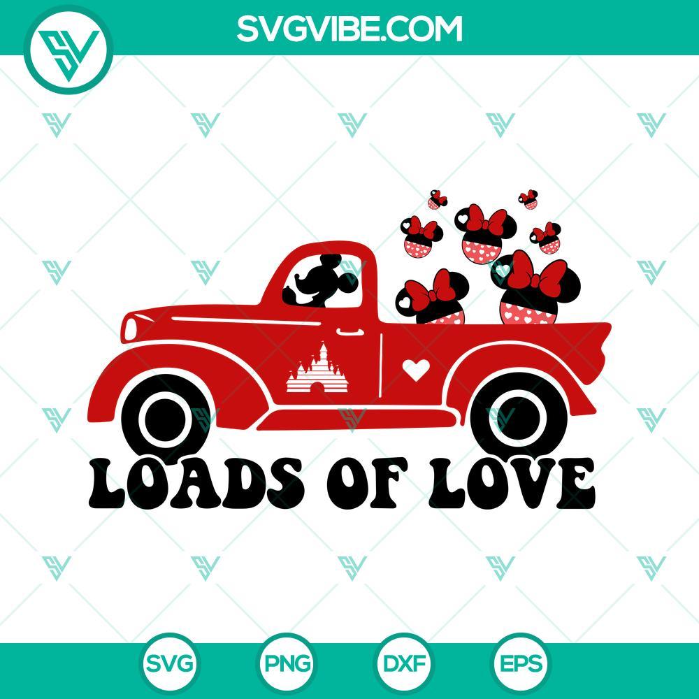 loads of love svg mickey mouse truck heart svg mickey valentines svg png dxf eps 1 mockup